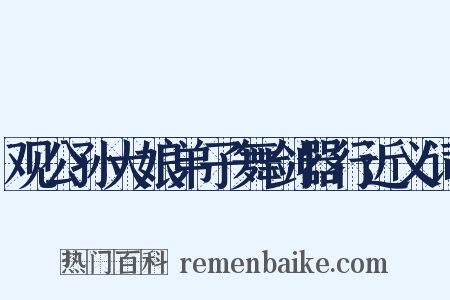 观公孙大娘弟子舞剑器行近义词是什么意思的图片